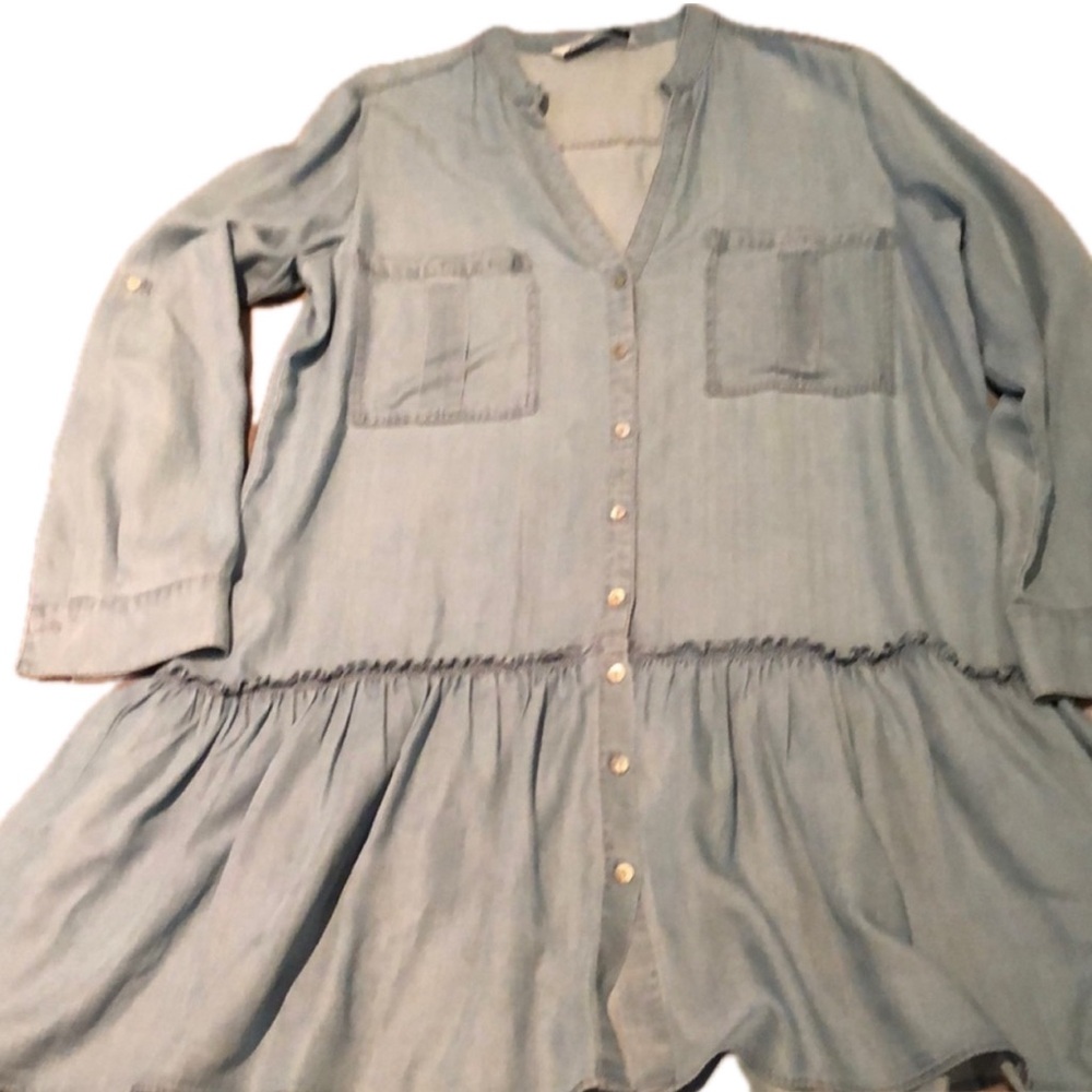 Blue chambray dress from Zara! Worn once then dry cleaned